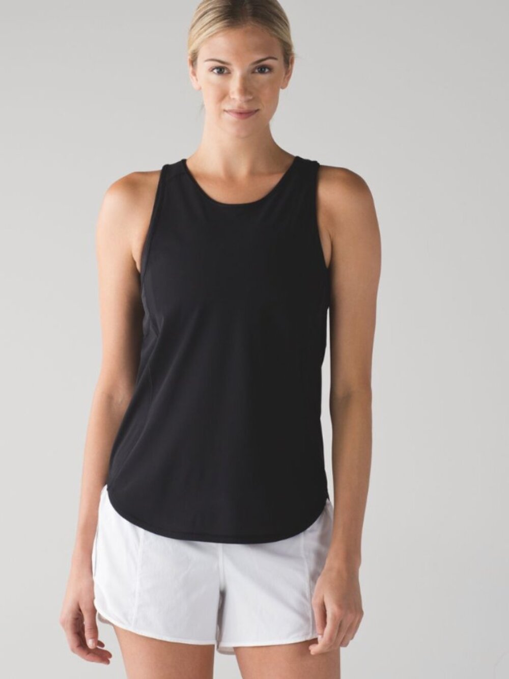 Lululemon Sculpt Tank II High Neck Mesh Back Cutout Athletic Black Size 6